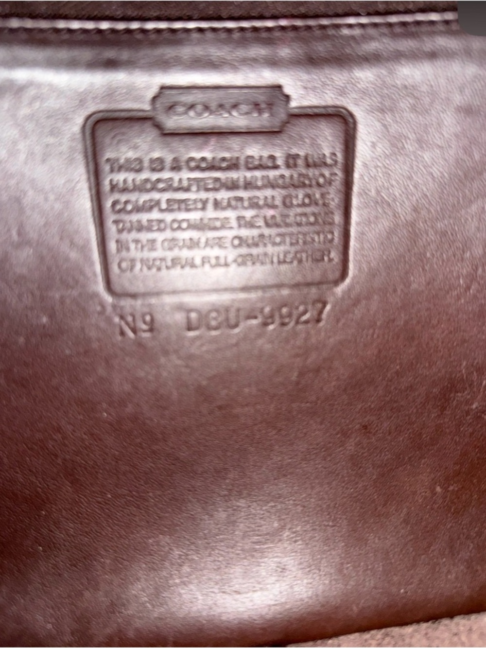 Vintage Mahogany Coach Willis Bag 9/10 - Made in Hungary - Picture 15 of 16
